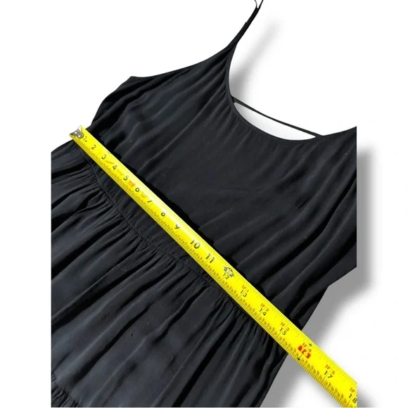 Talula Classic Black Sleeveless Skinny Strap Tiered Empire Waist Mini Dress - Picture 12 of 16